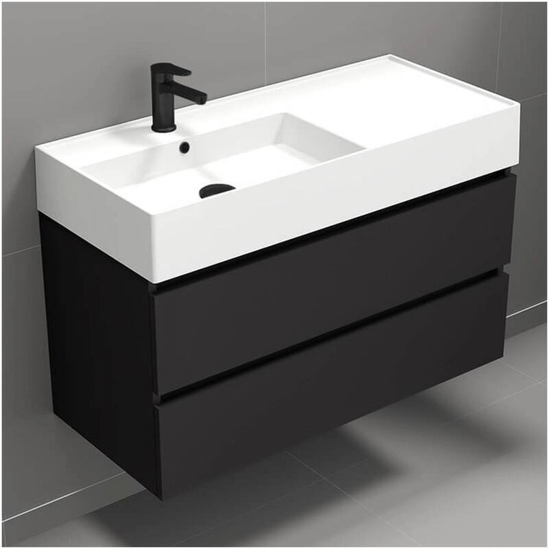 Nameeks Block-4018-W Block 40" Wall Mounted Single Basin Vanity Set