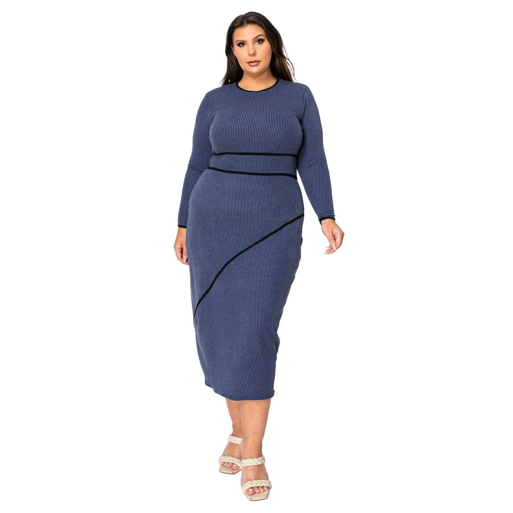 L I V D Women's Plus Size Elora Sweater Dress