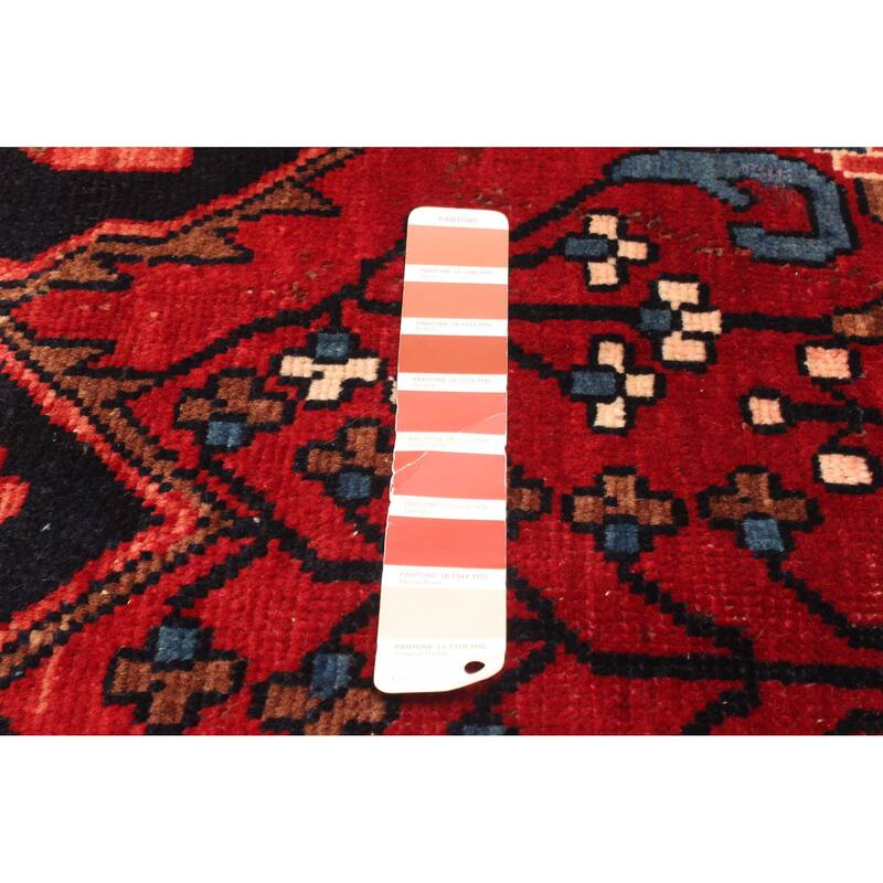 ECARPETGALLERY Hand-knotted Andelz Dark Red Wool Rug - 4'0 x 6'9