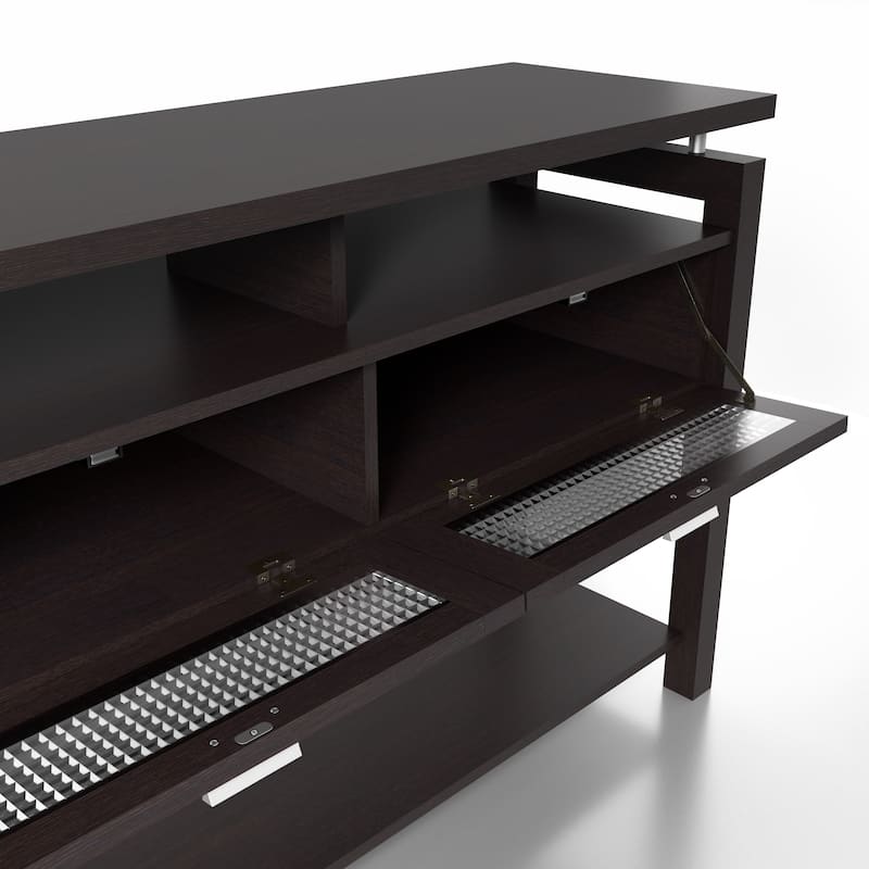 Posa Modern Espresso 47-inch 2-Shelf Sofa Table by Furniture of America