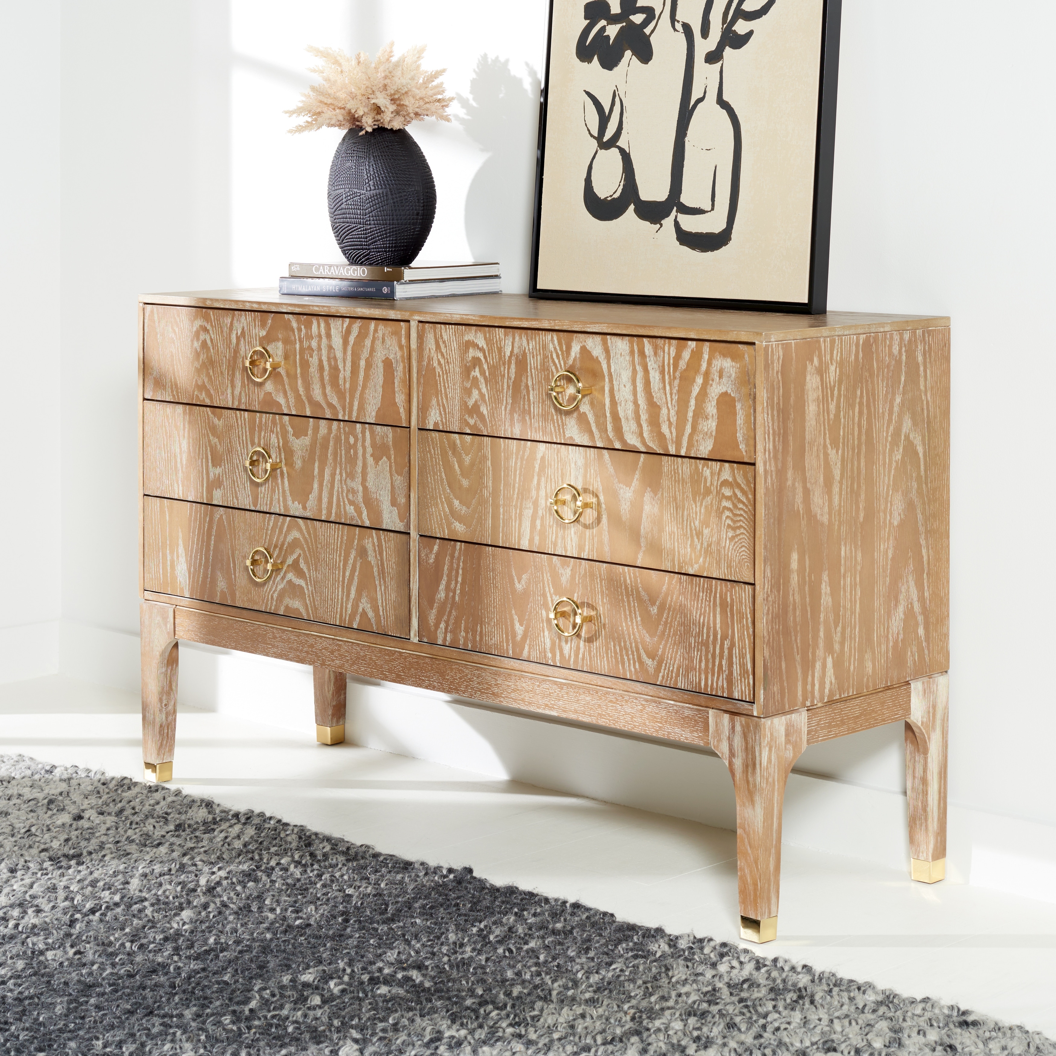 SAFAVIEH Couture Bryann 6 Drawer Contemporary Dresser