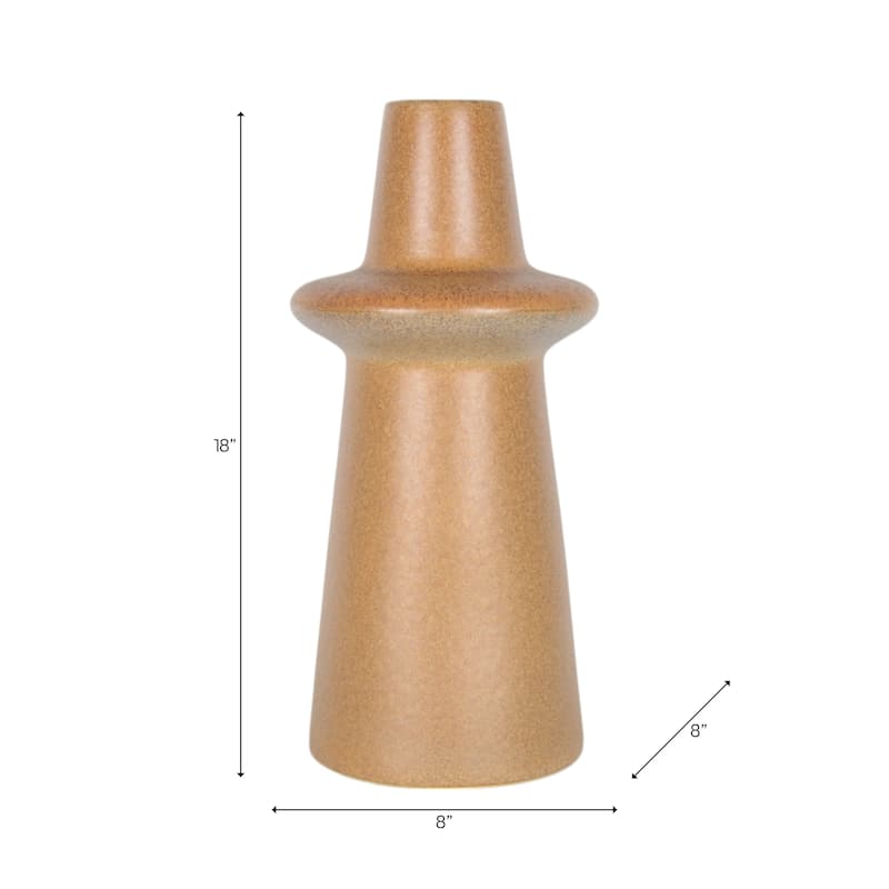 Ceramic Glazed Finish Flowers Vase Modern Decorative Accent Home Decor