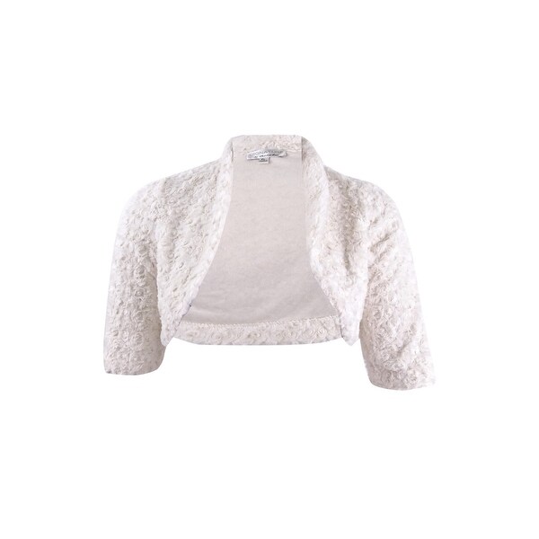 women's plus size white shrug