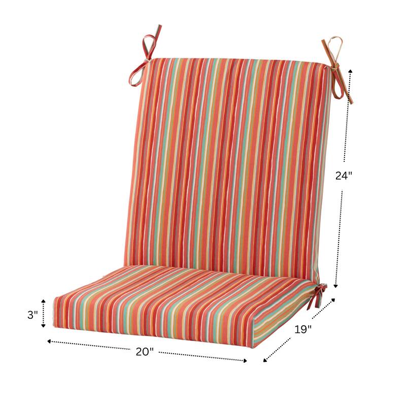 Greendale Home Fashions Outdoor High Back Chair Pad