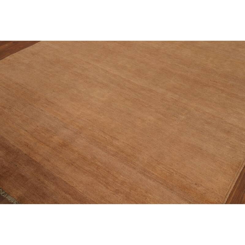 Modern Gabbeh Oriental Area Rug Hand-Knotted Wool Carpet - 6'8" x 9'5"