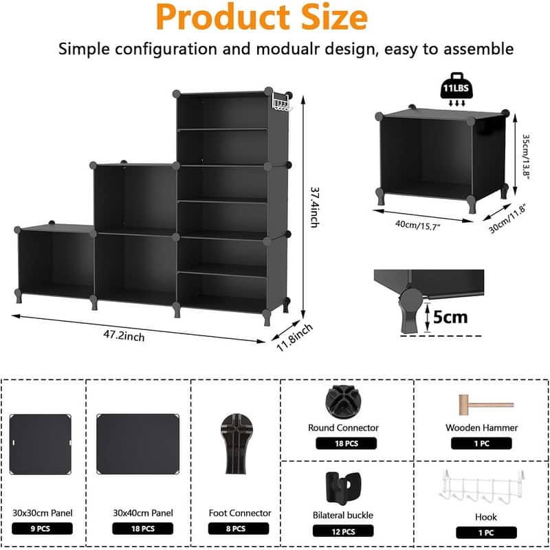 6 Cube Closet Organizer Storage Shelves