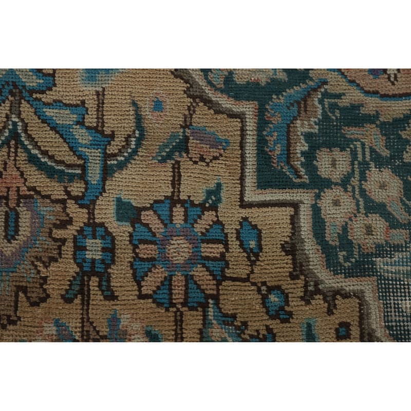 Over-Dyed Tabriz Persian Vintage Area Rug Hand-Knotted Wool Carpet - 7'0"x 10'11"