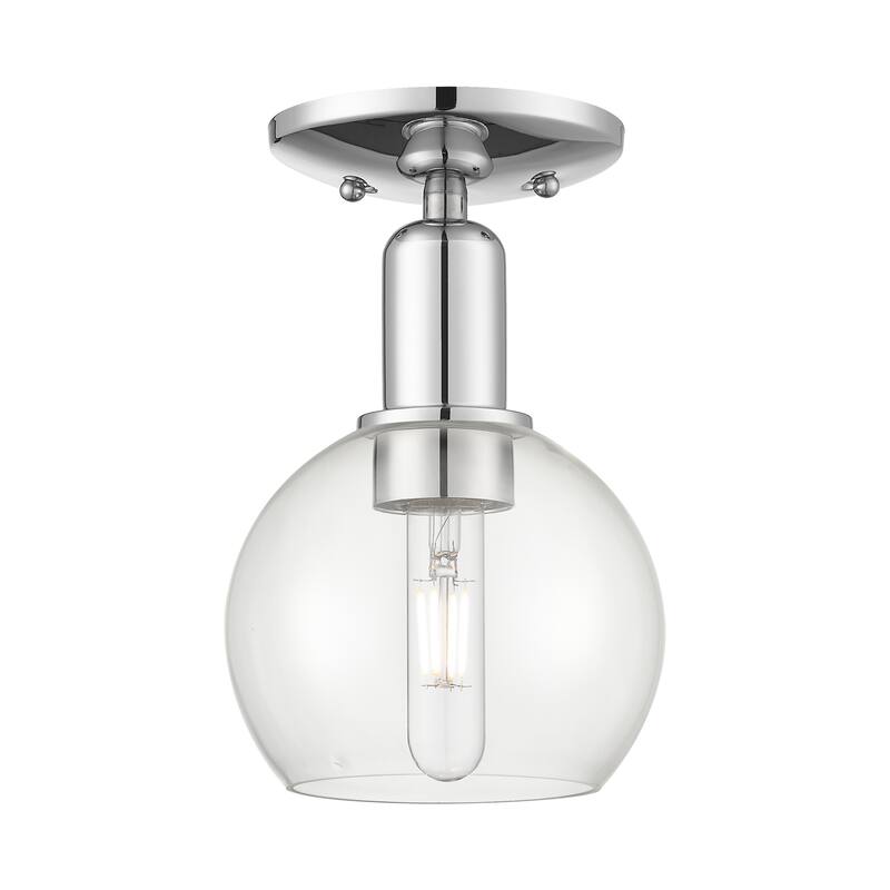 Innovations Lighting Endless Possibilities Arcadia - Athens - 1 Light 6" Semi-Flush Mount - Clear/Polished Chrome