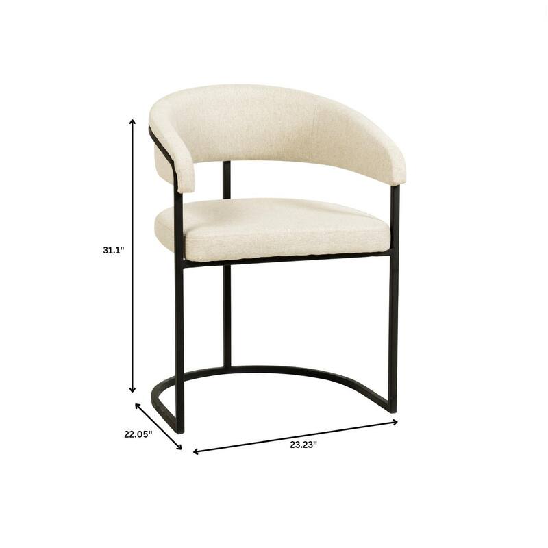LeisureMod Aero Modern Upholstered Leather Dining Chair in Iron & Polyester, Accent Armchair for Home Kitchen Office