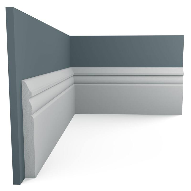 WM518: 9/16-in D x 5-1/4-in W x 96-in L Americraft Solid Hardwood Stain Grade Base Moulding