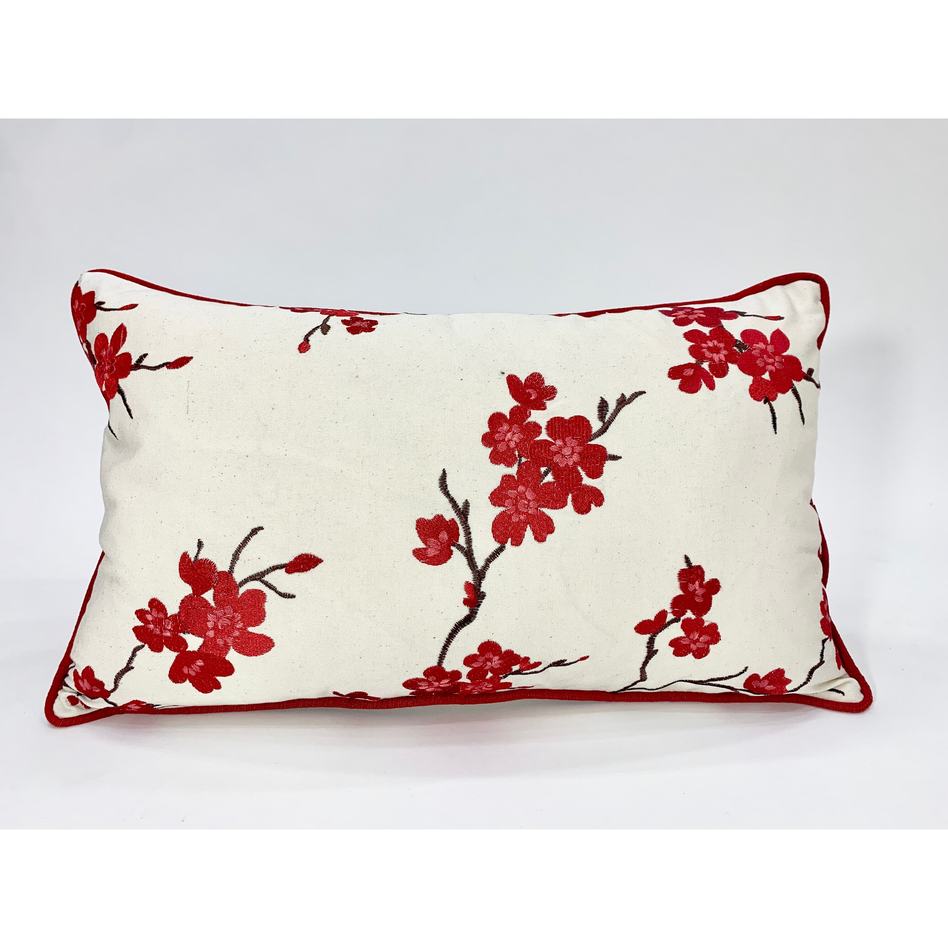 red floral pillows