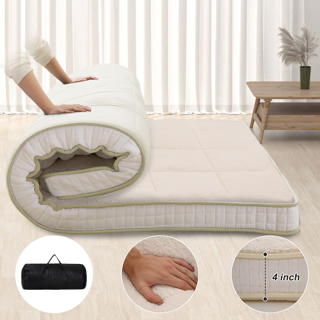 Floor Mattress, Futon Mattress, Thick Folding Sleeping Pad