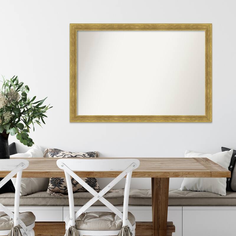 Angled Non-Beveled Wood Framed Wall Mirror