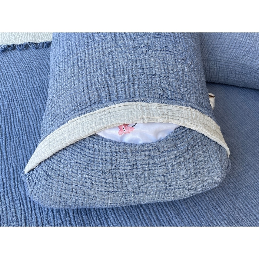 Sussexhome Soft Turkish Cotton Muslin Bed Shams, 2 Pieces - Picture 8 of 85