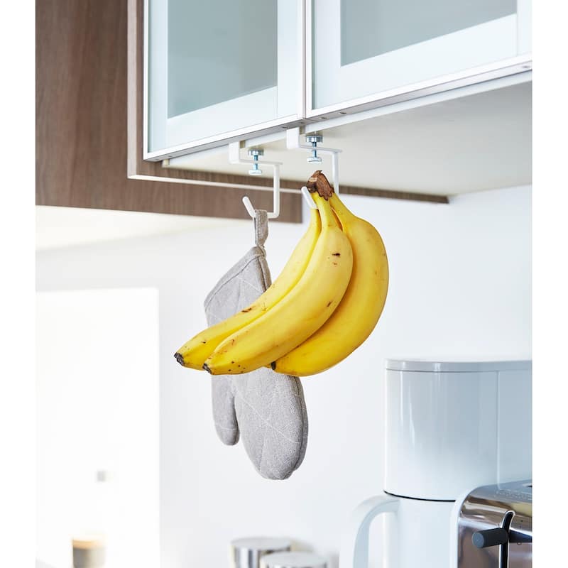 Yamazaki Home Plate Under Shelf Hanger - Set Of 2, Multipurpose Hanging Storage Organizer - Steel
