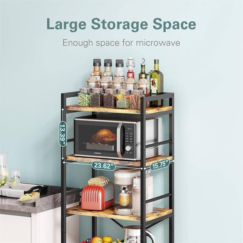 5-Tier Bakers Rack - 15.75"D x 23.62"W x 60.24"H