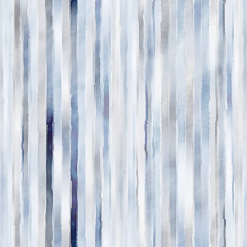 Baby Blue Watercolor Strips Removable Wallpaper - 10'ft H x 24''inch W - 10'ft H x 24''inch W - Baby Blue