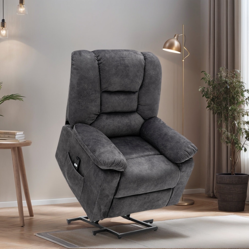 Power Lift Recliner w/Massage & Heating Function and USB Charging Port，Electric Reclining Chair