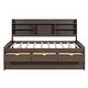 preview thumbnail 23 of 22, Full Wooden Captain Bed with Bookshelves