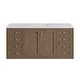 preview thumbnail 9 of 51, James Martin Vanities Chicago 60" Single Vanity, Whitewashed Walnut Carrara Marble