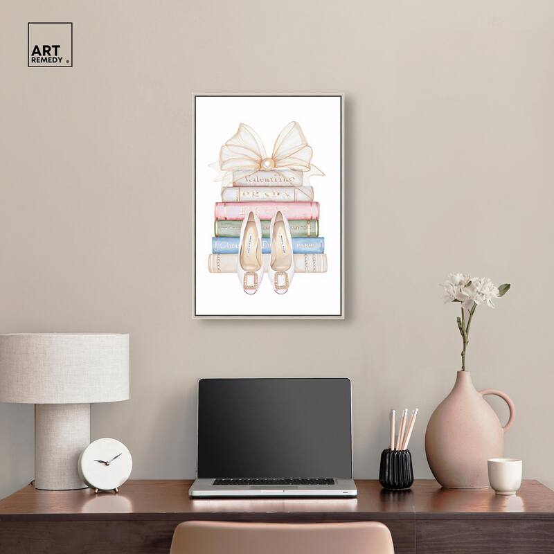 Bow And Buckles Canvas by Art Remedy