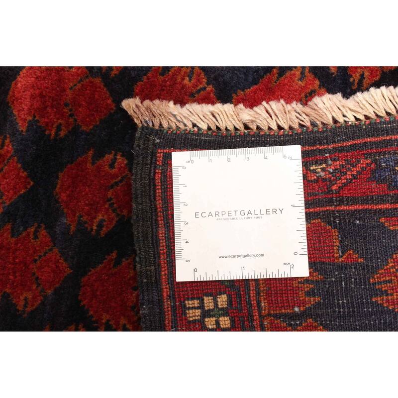 ECARPETGALLERY Hand-knotted Teimani Dark Navy Wool Rug - 2'10 x 4'0