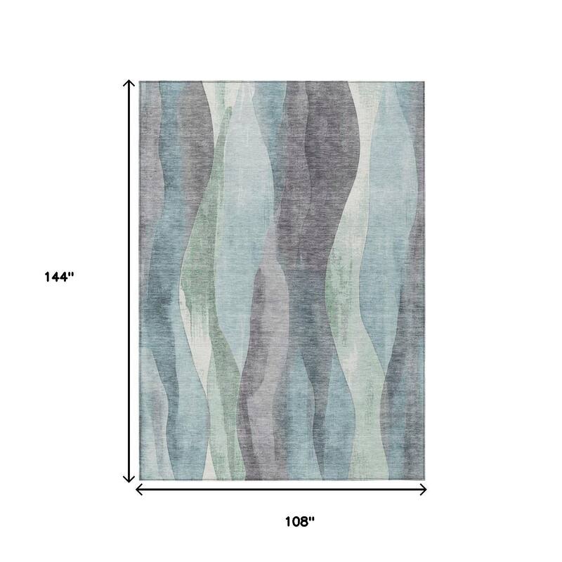 HomeRoots Abstract Transitional Rectangle Outdoor Rug