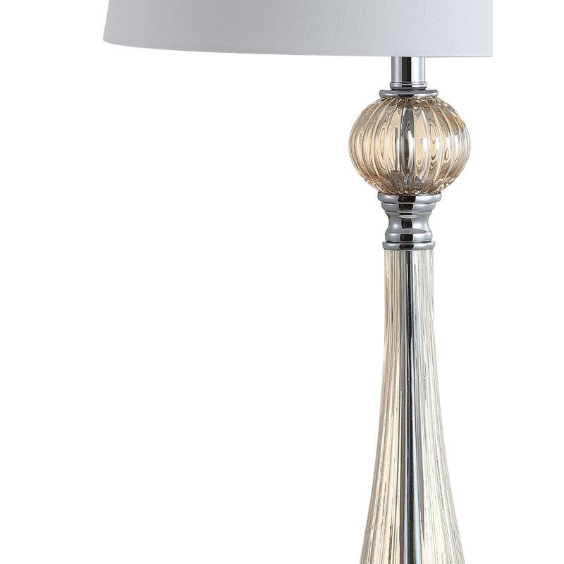 Caterina 32.5" Glass LED Table Lamp, Champagne (Set of 2) by JONATHAN Y