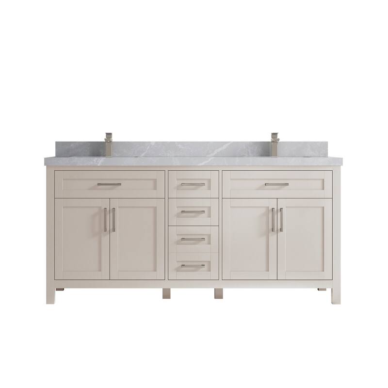 Willow Collections 72 in. W x 22 in. D Cambridge Double Sink Bathroom Vanity with Countertop
