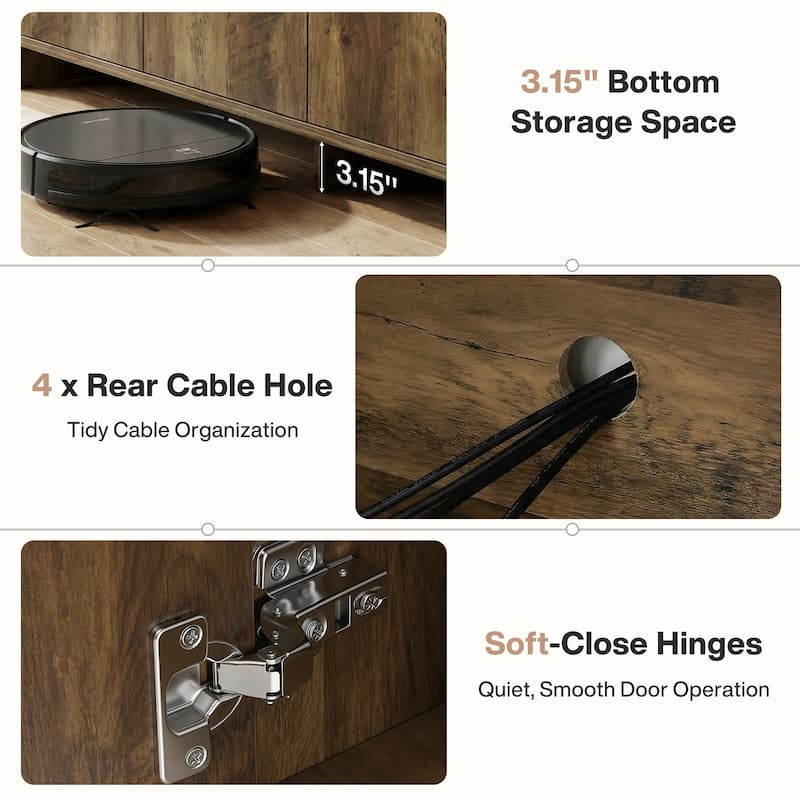 Mid-Century Entertainment Center for TVs Up to 70"