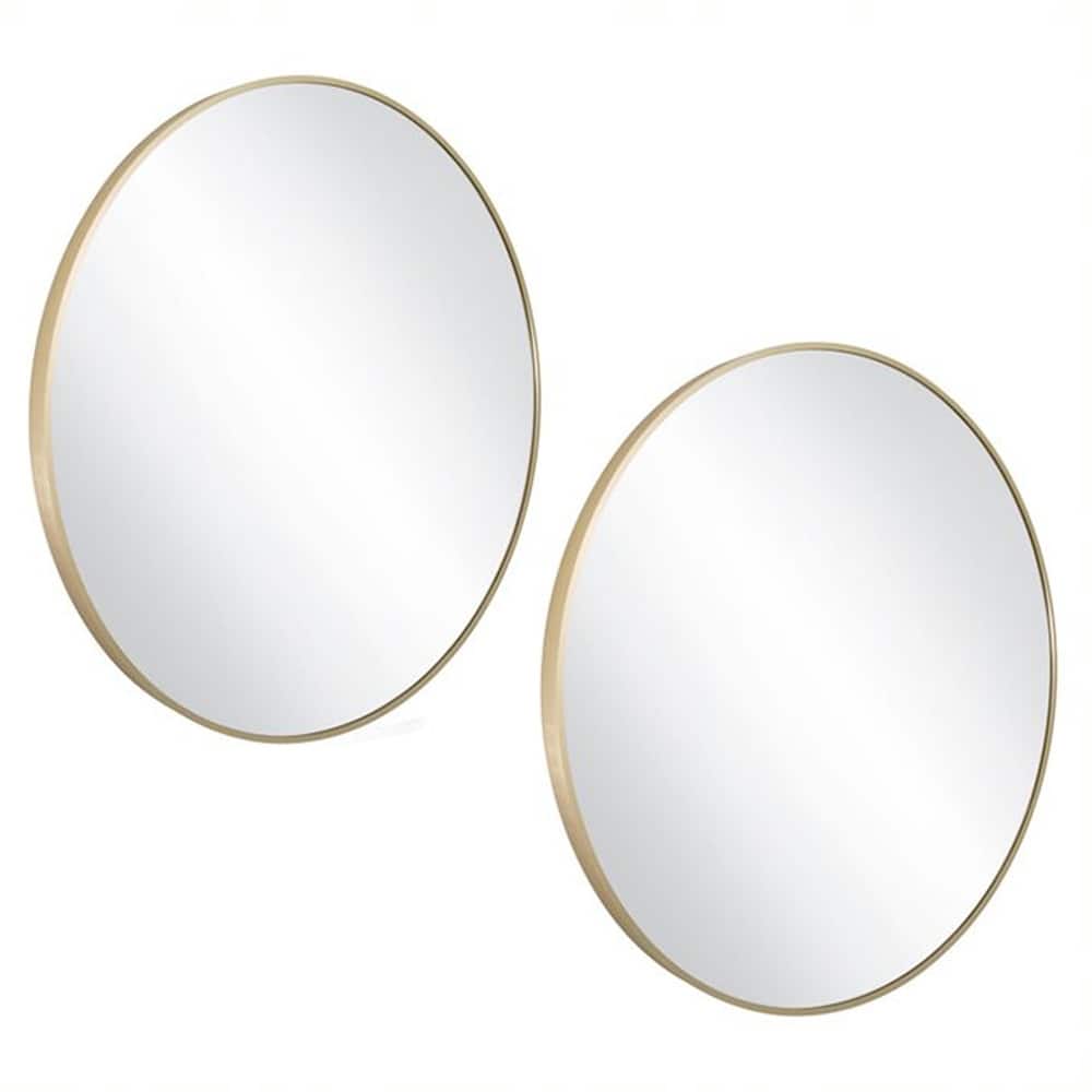 Design House 28-Inch Kenna Modern Metal Round Decorative Wall Accent Mirror