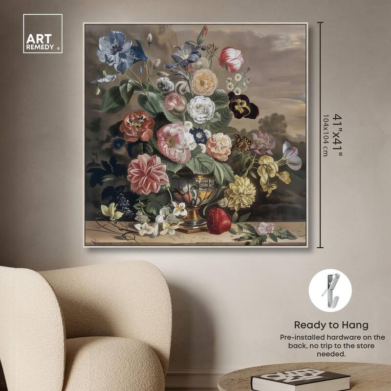 Classical Dream Vase II Canvas by Art Remedy