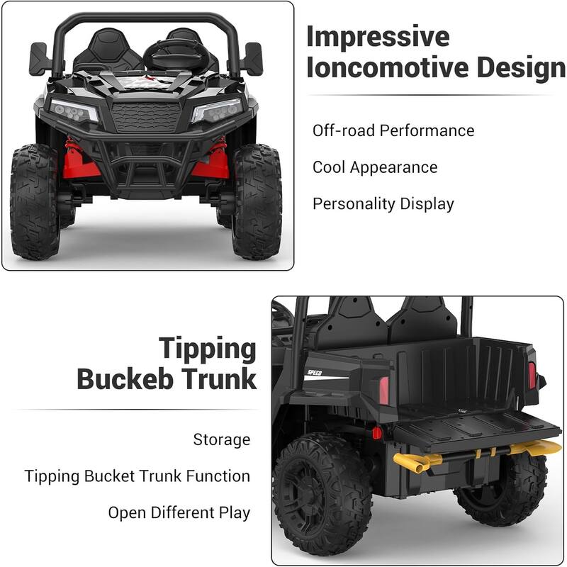 Ride On Dump Truck, 24V Ride On Car with Remote Control