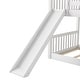 preview thumbnail 17 of 19, Twin Over Twin Floor Bunk Bed with Convertible Slide&Ladder, Wooden Low Bunk Bed Frame for Kids Girls Boys, No Box Spring Needed