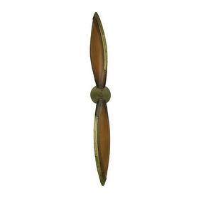 Shop Vintage Look Metal Airplane Propeller Wall Decor W Brass