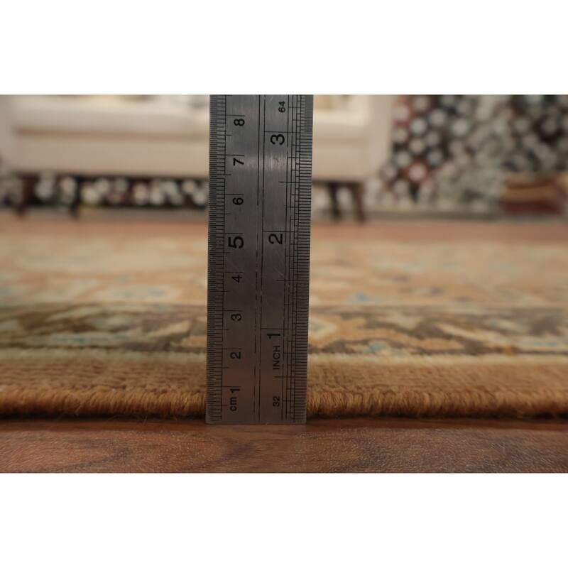 Hand Knotted Oriental 100% Wool Carpet Traditional All-Over Brown Ziegler Area Rug - 3' 10'' X 2' 1''