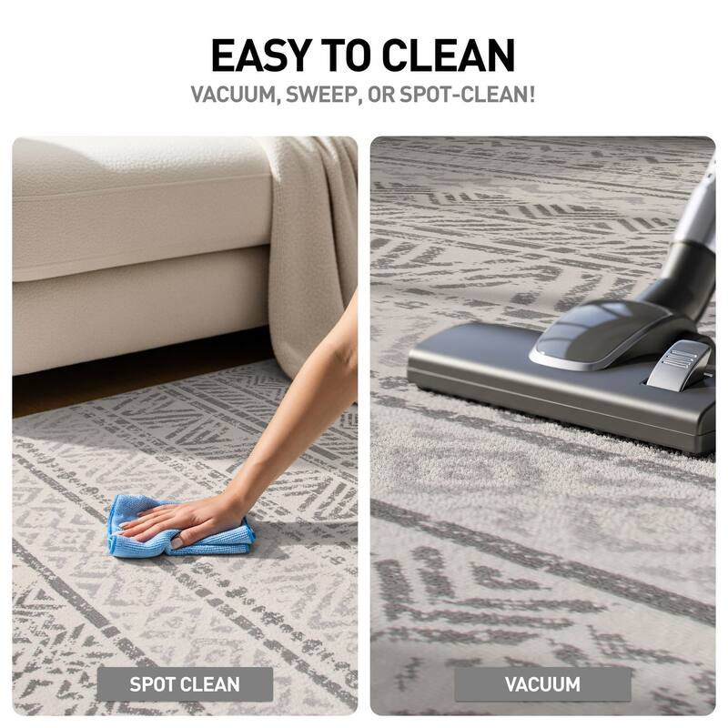 The Curated Nomad Midtown Geometric Distressed Bohemian Rug