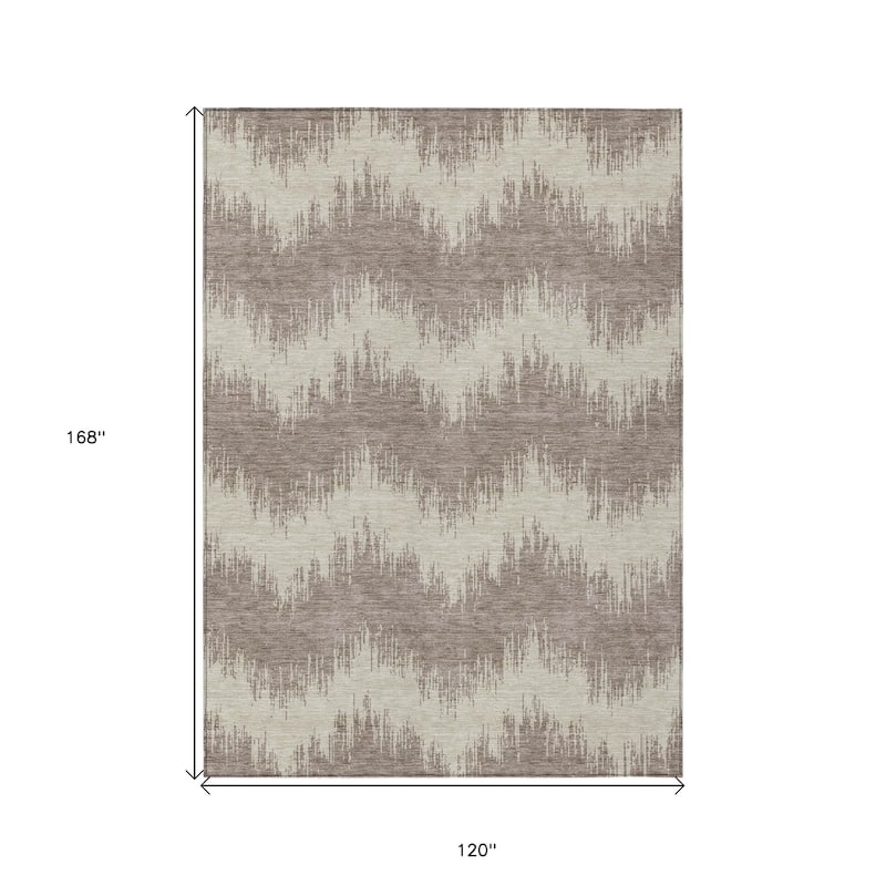 HomeRoots Chevron Transitional Rectangle Outdoor Rug