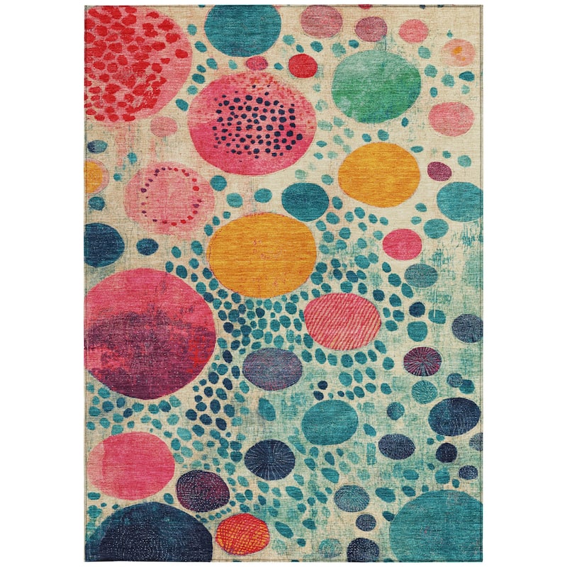 HomeRoots Geometric Transitional Rectangle Outdoor Rug
