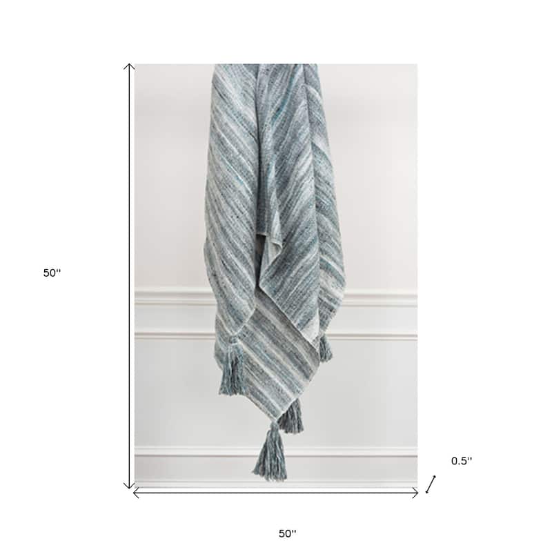 HomeRoots Blue and Black Woven 100% Poly Pet Throw Blanket