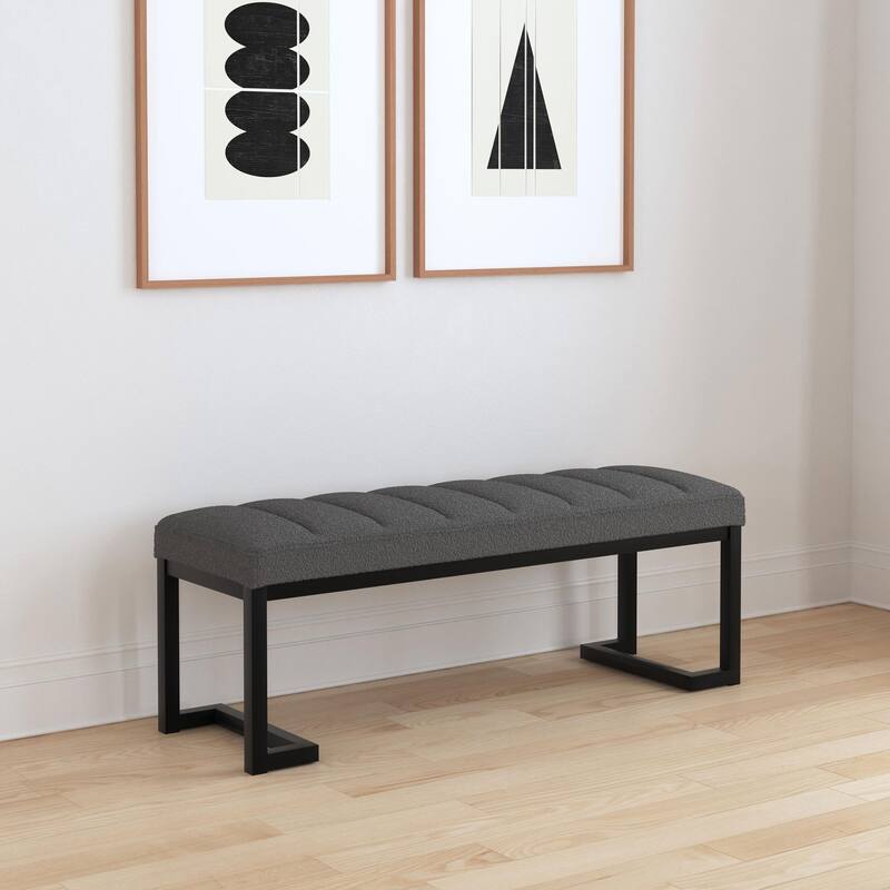 Mesa Boucle Upholstered Tufted Accent Bench