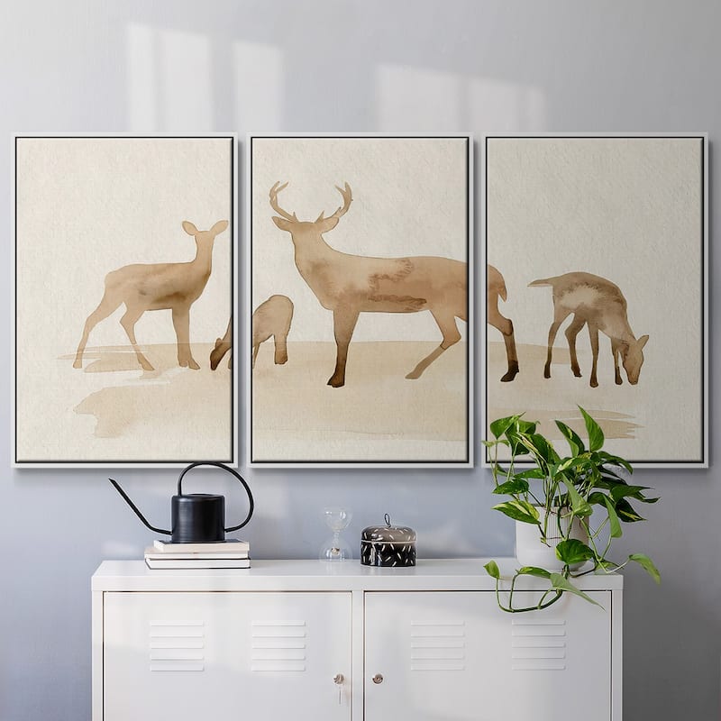 Whitetail Herd I - Multi Piece Framed Canvas