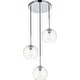 preview thumbnail 1 of 11, Elegant Lighting Baxter 3 Light 18" Wide Multi Light Pendant with