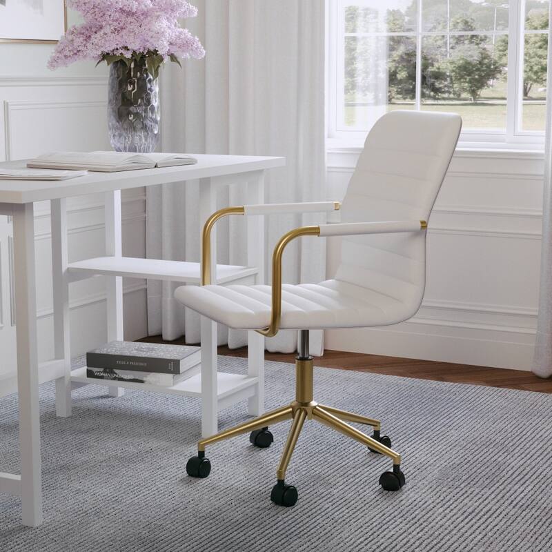 Martha Stewart Upholstered Swivel Office Chair
