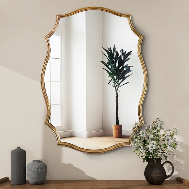 Gold Metal Frame Wall Mirror - 35.43"×25.2"