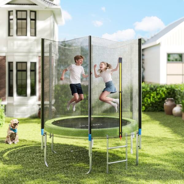 slide 2 of 18, Soozier 14FT Trampoline Spring Cover, Safety Trampoline Pad Replacement, Waterproof and Tear-Resistant Green