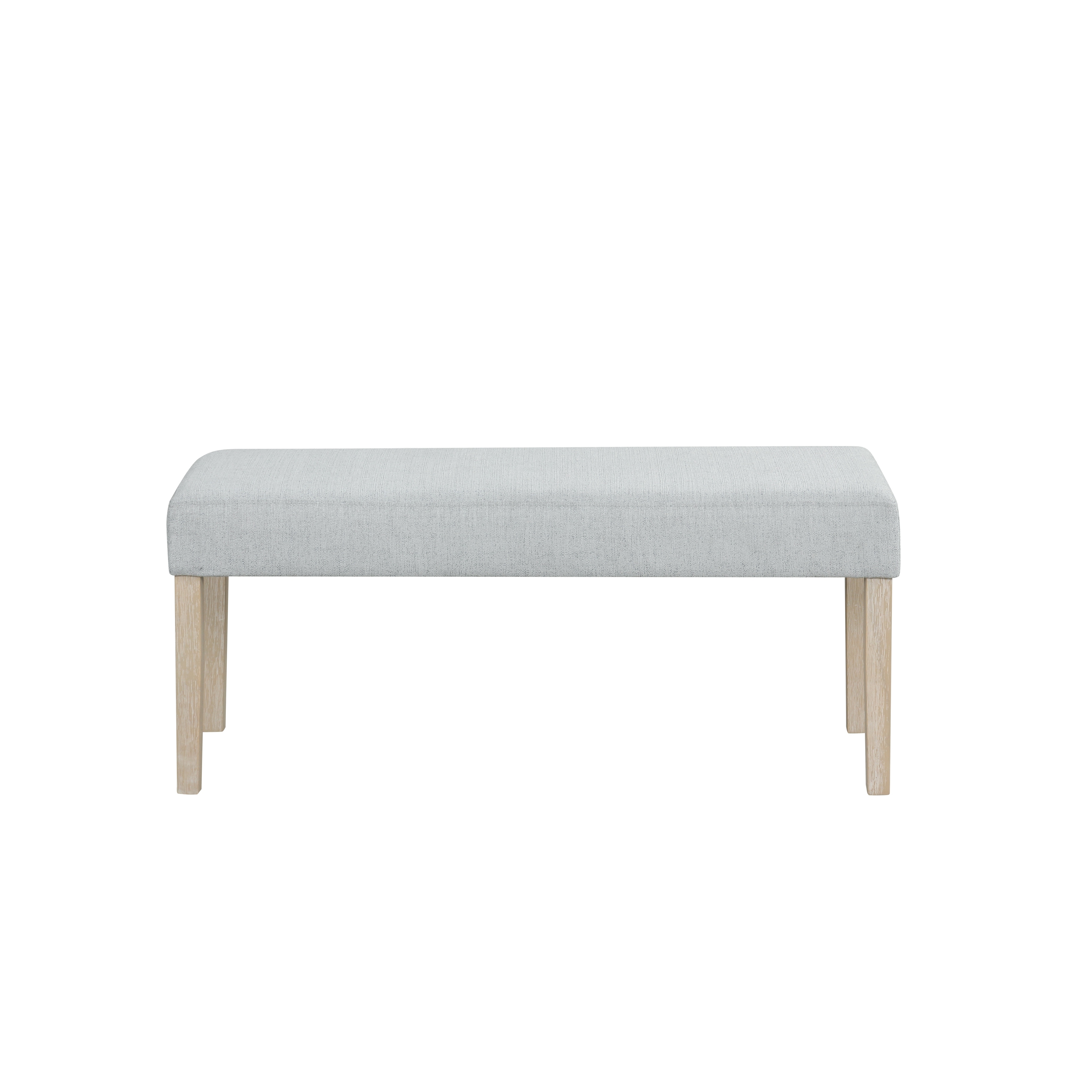 Contemporary Style Bench With Upholstered Seat Standard Height For Dining Room