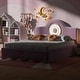 preview thumbnail 2 of 9, Full Size Upholstered Platform Bed with LED Headboard - Pink