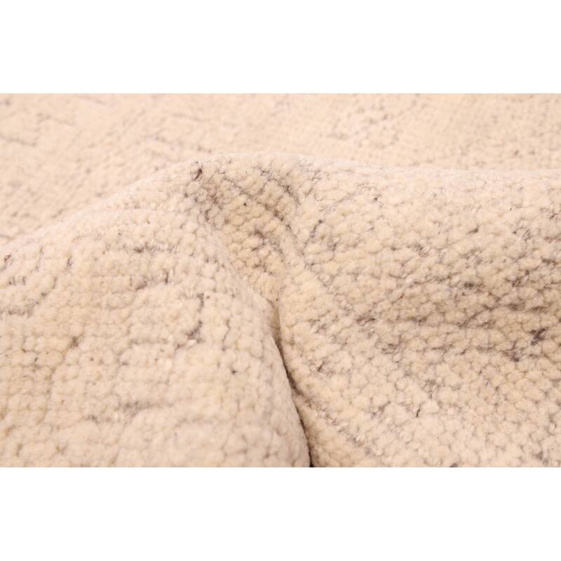 ECARPETGALLERY Hand-knotted Looma Cream Wool Rug - 8'1 x 10'2