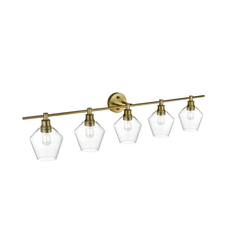 Elegant Lighting Gene 5 Light 47" Wide Bathroom Vanity Light with